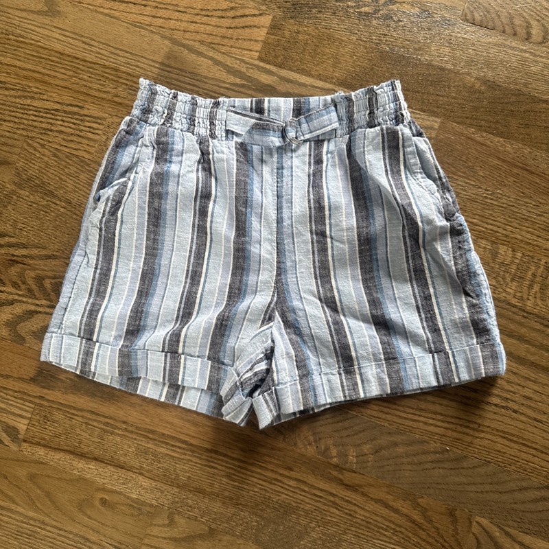 Justice Girls Shorts Blue And White Striped Size 14-16