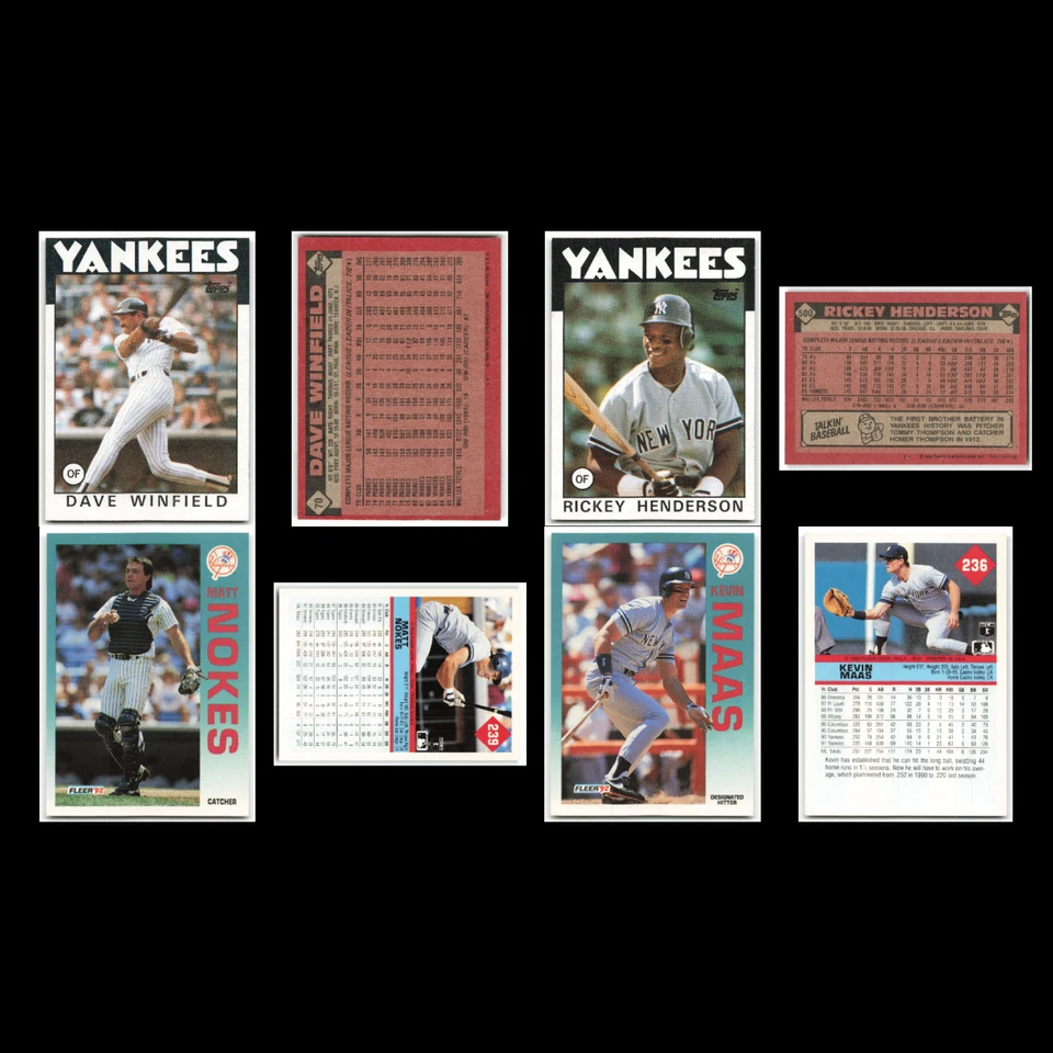 Lote 41 tarjetas de béisbol de los Yankees de Nueva York Circa Wade Boggs casi nuevo béisbol MLB Foto 4 de 4