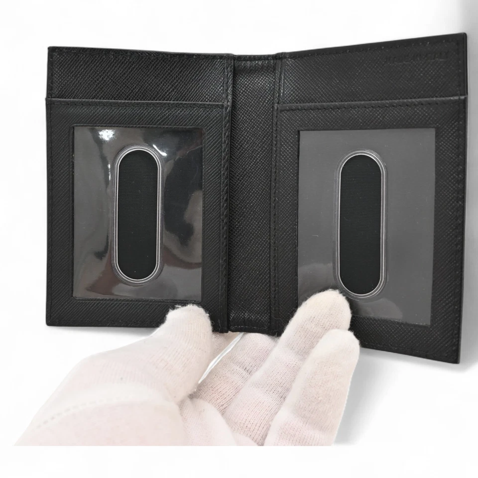 Auténtico estuche para tarjetas Prada placa triangular pr8809bf Foto 3 de 4