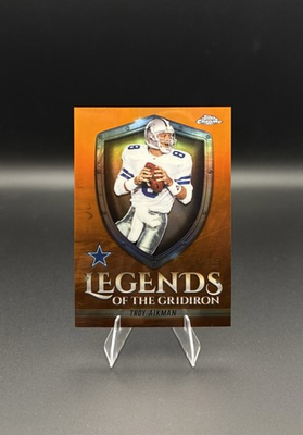 #ad 2025 Topps Chrome Troy Aikman Legends Of The Gridiron Orange Refractor 25 C $164.99