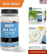 Bright White Himalayan Sea Salt 20 Oz, Fine Grain Non-GMO - Pure Flavor Enhancer