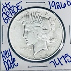 1926 D SILVER PEACE DOLLAR AUTHENTIC HI GRADE U.S. MINT COIN RARE KEY DATE 7475