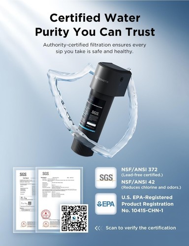Under Sink Water Filter System, Under Sink Water Filtration NSF/ANSI 42/372 Cert - Picture 2 of 8