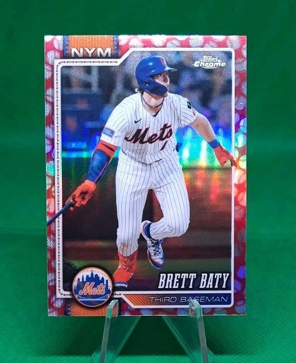 2026 Topps Chrome Baseball Seams Brett Baty New York Mets