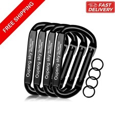 Carabiner ClipCapcty 855lbs 3 Heavy Duty Caribeaners For Camping Hiking4Pack-NEW
