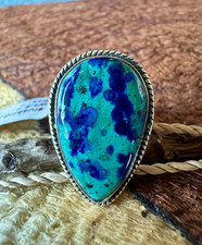 Bluebird Azurite .925 Sterling Ring Size 7 Amazing COLOR / WATCH VIDEO NOW