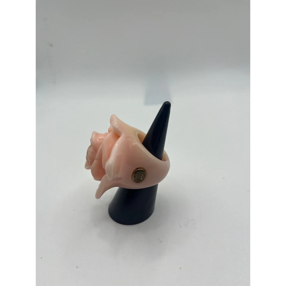 Anillo rosa Juicy Couture vintage flor melocotón joyería para mujer talla 6 Foto 4 de 4