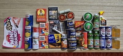 Mini Brands Lot  Retro  for Crafts, Dollhouse, Play & DIY Projects