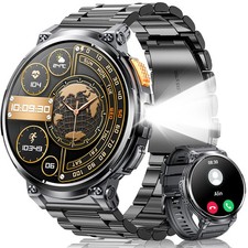 Military Smart Watch for Men, 1.85'' Rugged Tactical Smartwatch with Bluetoot...