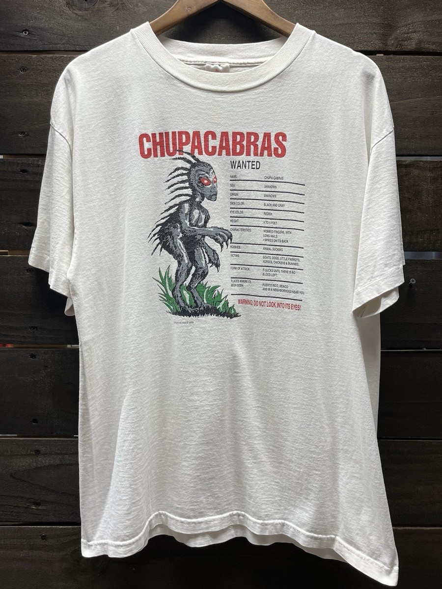 Vintage 90's CHUPACABRA Men's T-shirt Sz XL Rap Tee Alien Monster