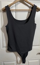 Express Dark Grey Body Contour Scoop Neck Bod...