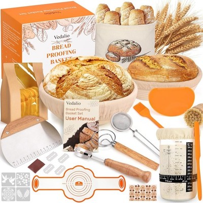Sourdough Starter Kit Bread Proofing Basket Baking Tools Set for Bakers