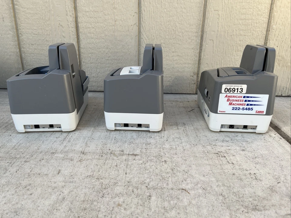 Lot of 3 Canon ImageFormula CR-80 Check Document Scanners Sold As Is - Image 3 of 4