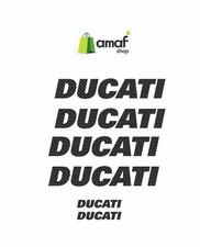 Kit 6 ADESIVI per SERBATOIO MOTO Scritta DUCATI Adesivo CARBONIO STICKERS Racing