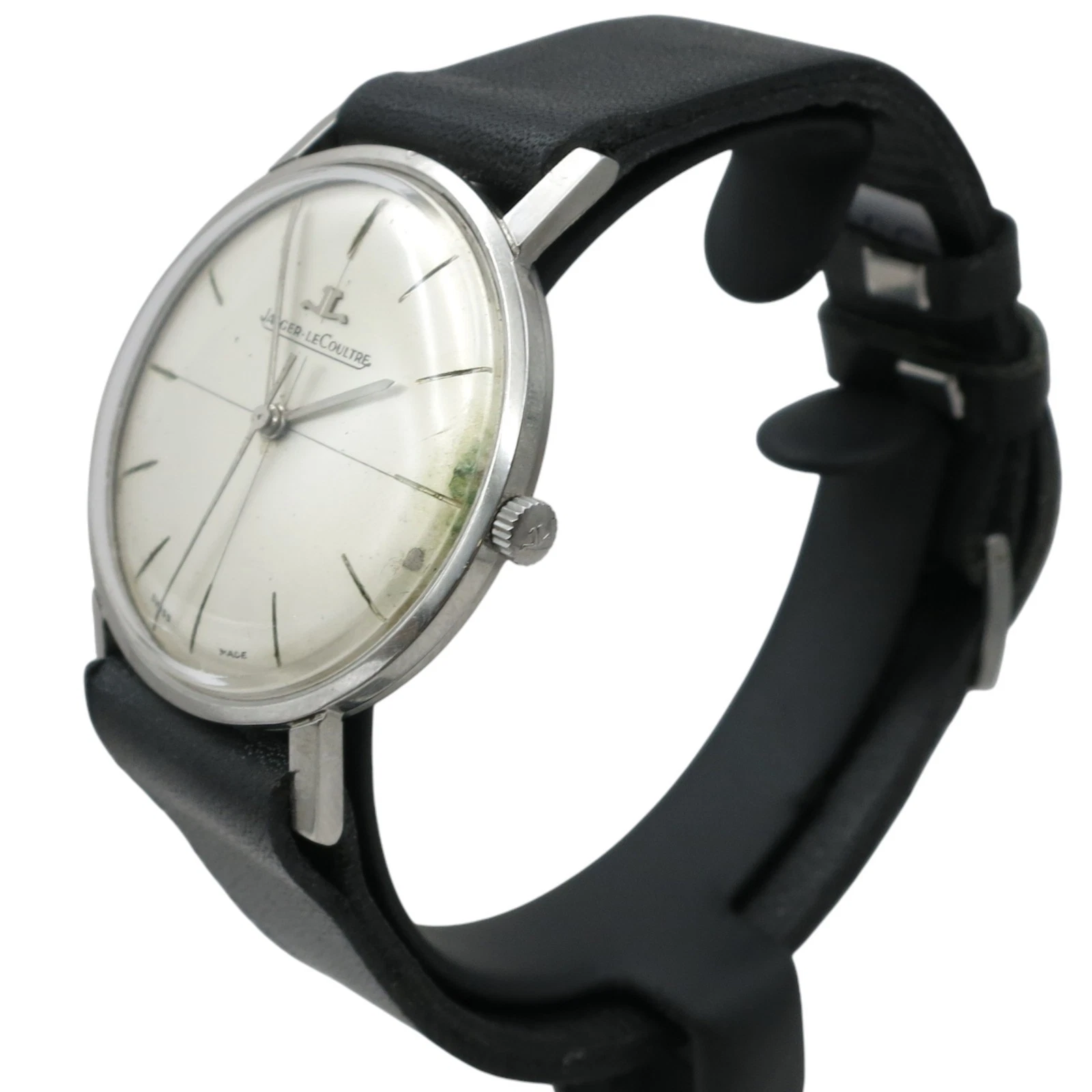 Jaeger LeCoultre — Jaeger-LeCoultre Vintage Manual Wind Ref 2285 Steel Patina Dial 34mm Swiss