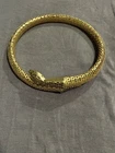 Vintage Whiting & Davis Gold Tone Snake Mesh Necklace Serpent Jewelry Art Deco