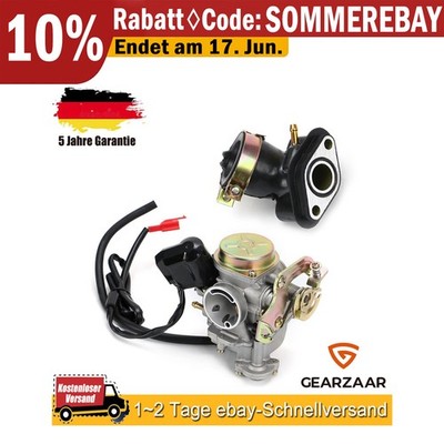 19mm Vergaser Geeignet für 50ccm Roller 4T AC Gare inkl. E-Chole mit E-Choke