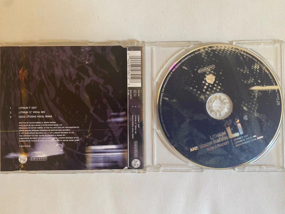 LITHIUM and SONYA MADAN - Li - Subversive Records 1997 CD - Bild 2 von 3