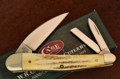 ルイス RARE CASE XX USA SEAHORSE WHITTLER KNIFE SECOND CUT STAG 2006 5355