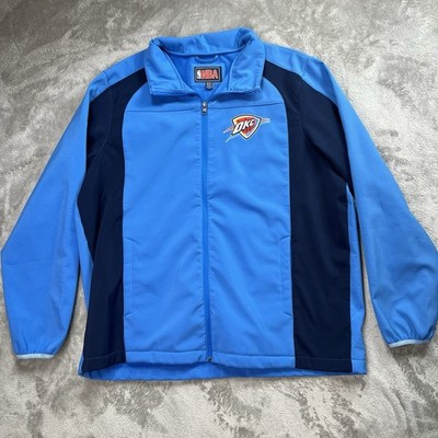 NBA Oklahoma City Lightweight Fleece Lined Jacket Size X-Large Polyester Blue