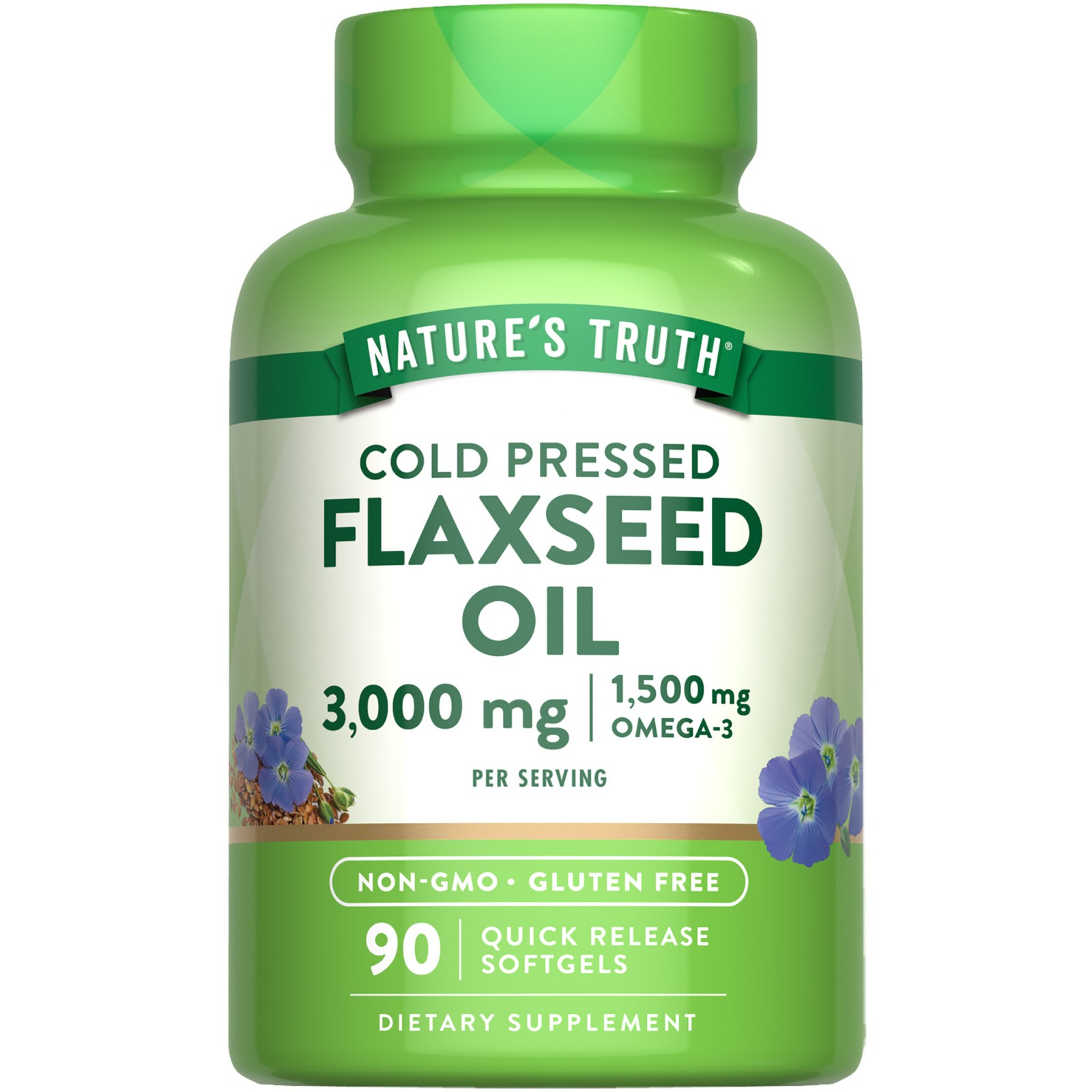 Softgels | 3000mg | 90 Count | Cold Pressed | By Nature's Tr