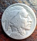 1936 Buffalo Indian Head Nickel Coin, Five Cents No Mint Mark