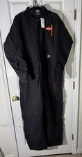 Berne Workwear Mens Large Short Duck Canvas Carpenter Insulated Coveralls Black