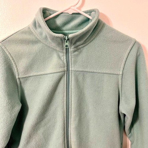 Bass Pro Shop Fleece Jacket Kids Size Large Turquoise Zip Up Sweater Vintage - Picture 2 of 11
