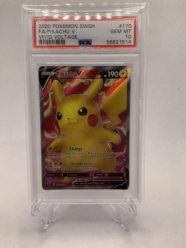 Pokemon Cards - PSA 10 Pikachu V 170/185 - Vivid Voltage - GEM MT - PSA10