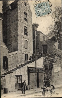 Carte postale Dieppe Seine Maritime, bâtiments historiques, escaliers, vente en gros La Tour... - 4702590