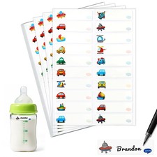 400 Pcs Self-Laminating Write On Name Labels for Baby Bottles Kids Stuff Daycare