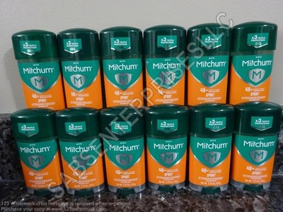12 Mitchum MEN SPORT Scent Clear GEL 48 Hour Antiperspirant & Deodorant 2.25 oz.