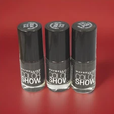 Maybelline Color Show Nail Polish # 804 Plum As You Are .23 oz Ea 3 Pcs