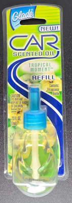 Glade Car Auto Scented Oil Refills Air Freshener Tropical Moment DISCONTINUED