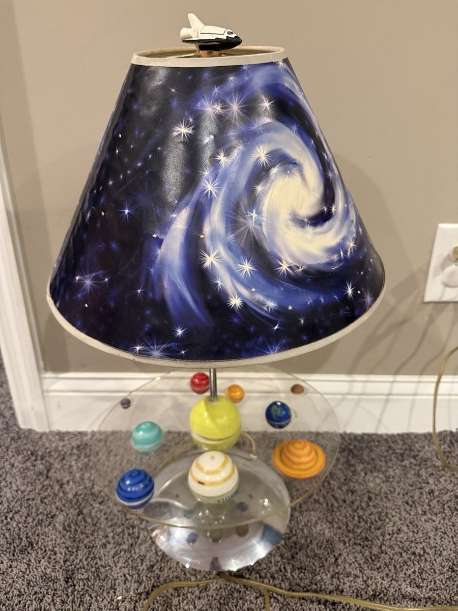 Vintage P.J. Lamp Solar System SpaceShip Star Themed Table/Desk