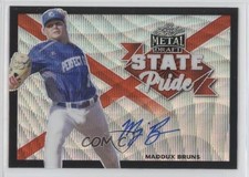 2021 Leaf Metal Draft State Pride Black Wave 2/7 Maddux Bruns #SP-MB1 Auto nd3