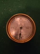 Vintage Brass Ship's Tide Clock, Swiss Made
