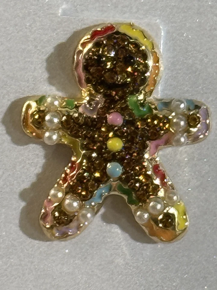 NUEVO BaubleBar NAVIDAD Vacaciones I'm the GINGERBREAD MAN 2024 Pendientes BLING Foto 3 de 4