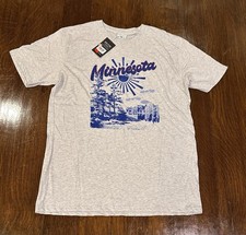 Minnesota Graphic T-Shirt Where I’m From XL Gray Made in USA Crew Neck NWT