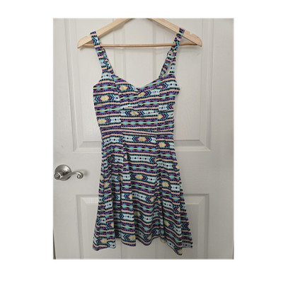 H&M Girls Sleeveless Geometric Sundress Multicolor Size S