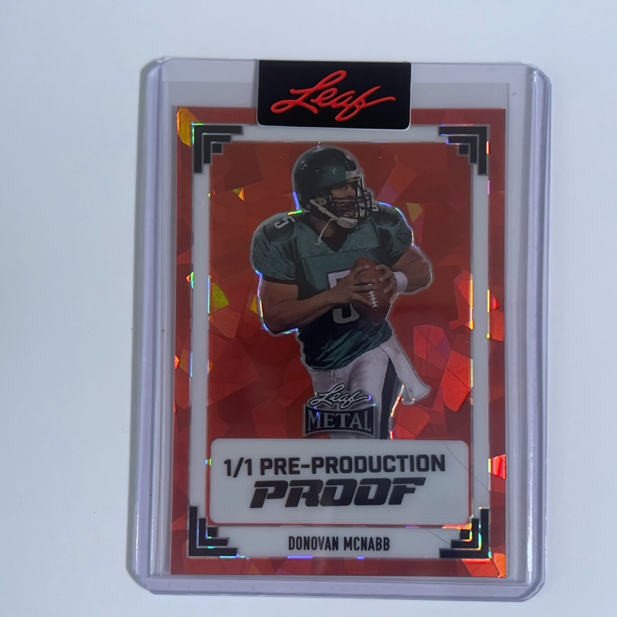 【ヴィンテージ】ドノバン・マクナブ McNABB パッチ＆ボールカード NFL 2024 Topps Chrome Football Donovan McNabb /275 Purple