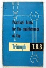 TRIUMPH TR3 Sports Car Owners Handbook #501528