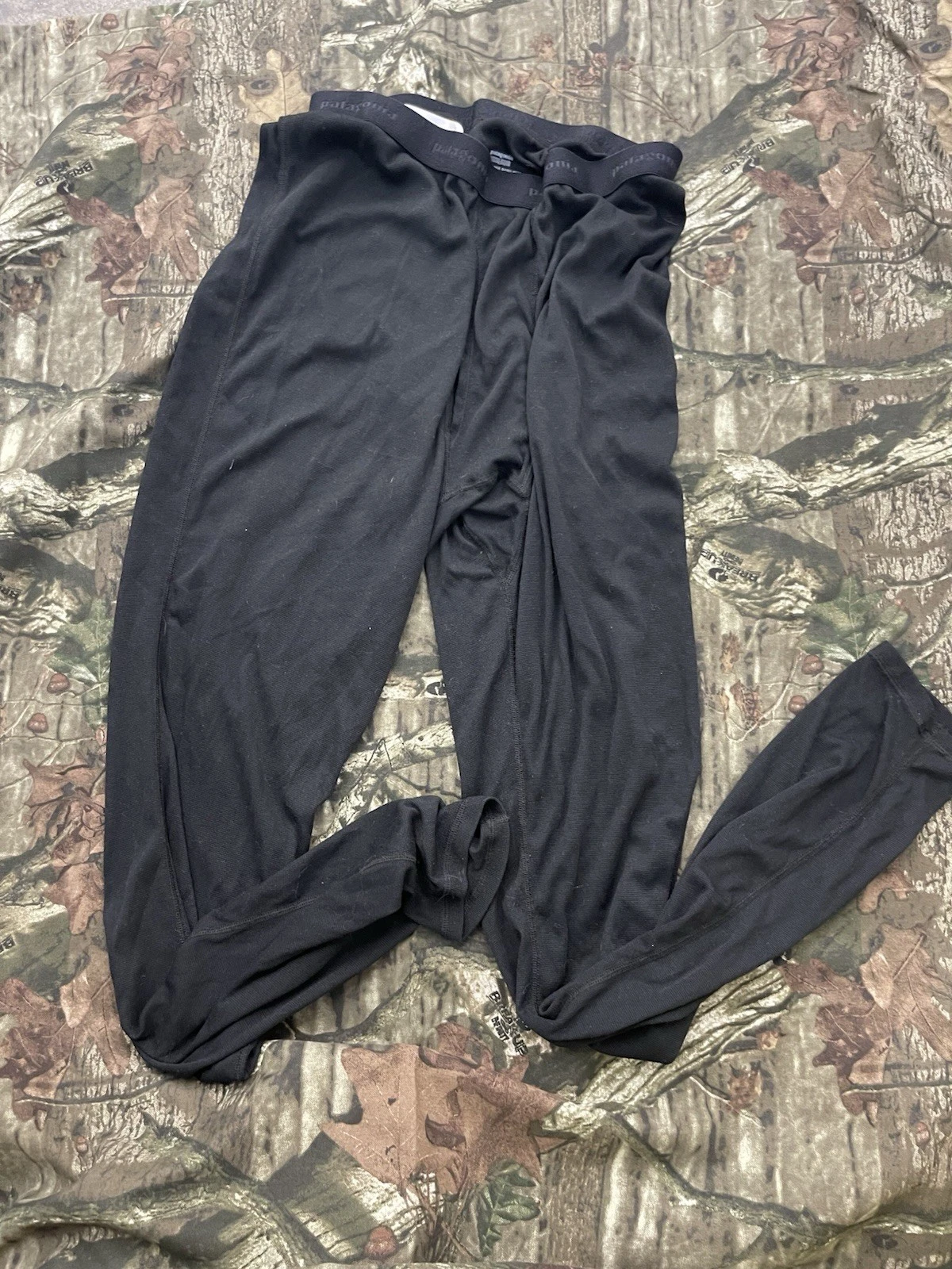 Patagonia Mens Performance Base Layer Capilene Pants L Black Outdoors Hiking H67