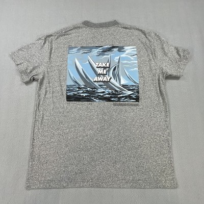 Stampd Shirt Mens Large Gray Take Me Away Nautical Sailing Graphic Made USA Tee