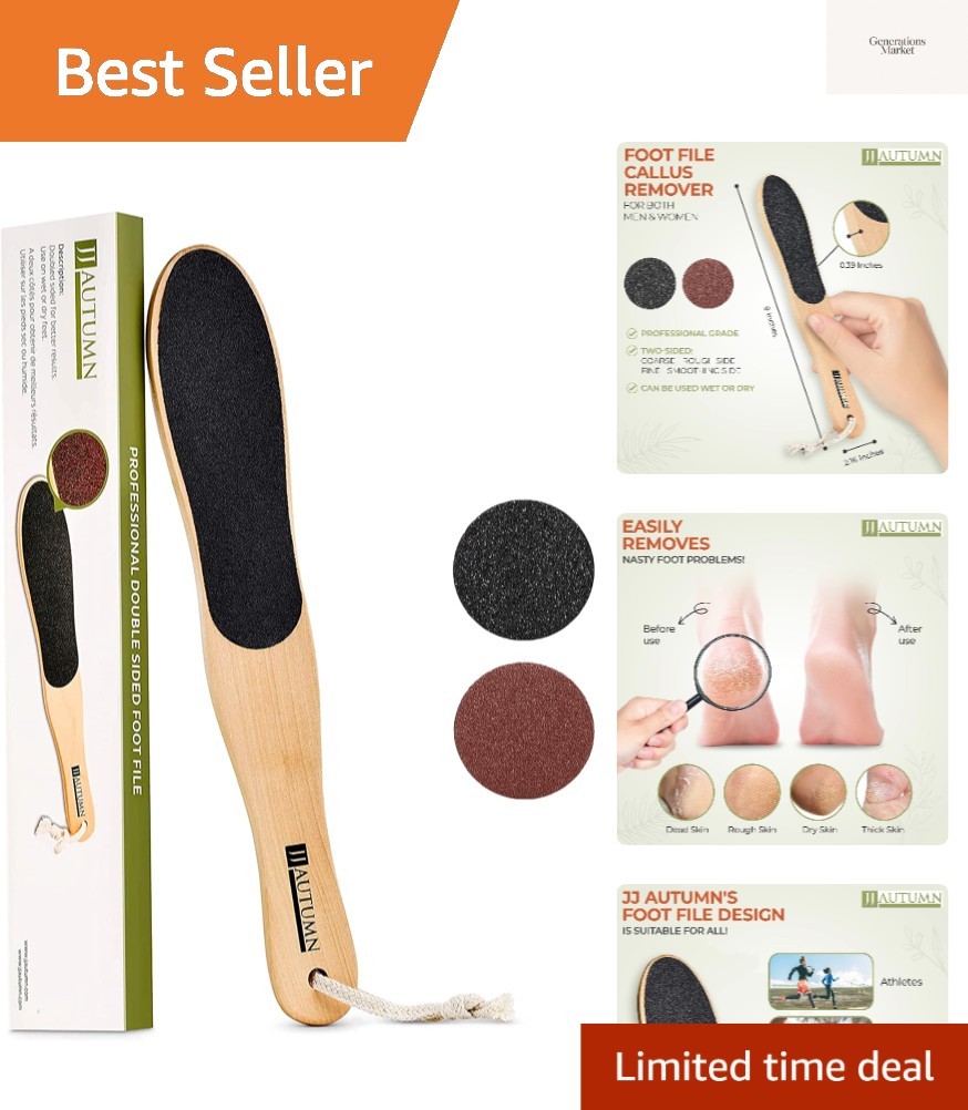 Spa Quality Foot Rasp/Callus Remover Double Sided Wood Profe