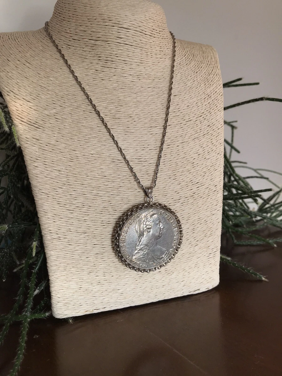 Large coin hotsell pendant necklace