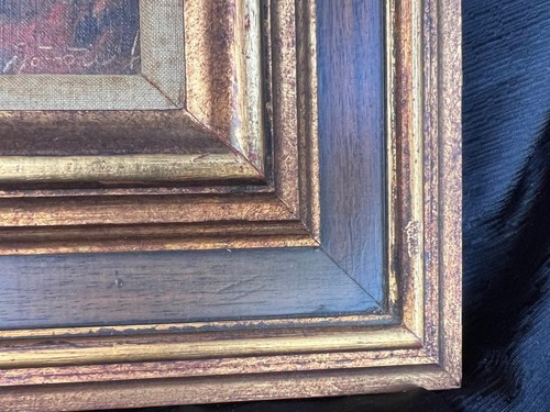 Vintage Framed Oil Painting Landscape Trees Woods Artist Signed Morrow Original - Picture 17 of 24