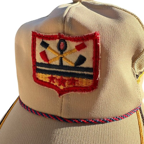 Country Club Trucker Rope Hat Tennis Golf Racquet Snap Back Size S/M Vintage Cap - Picture 5 of 11