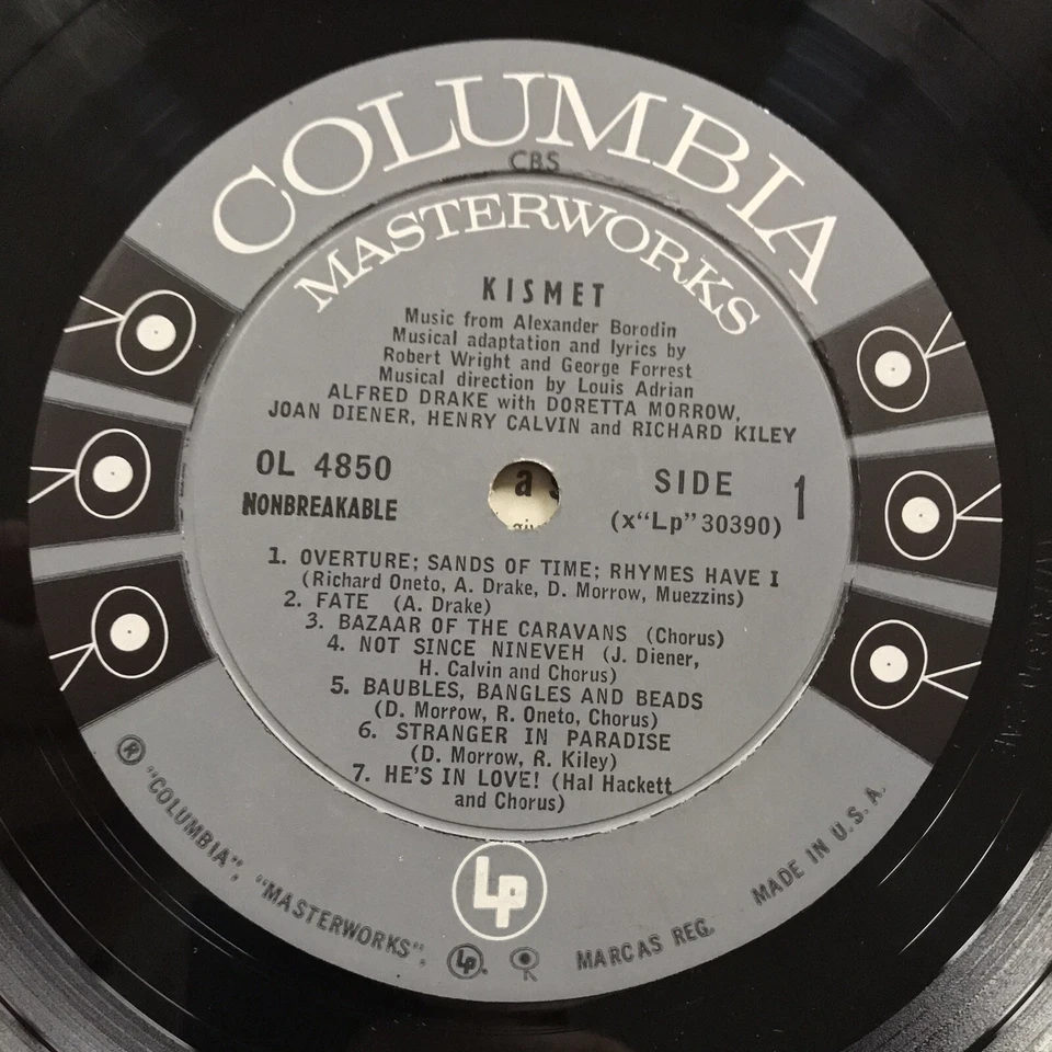 Kismet -  Alfred Drake Musical Vinyl, LP, Broadway Cast Album - Image 3 of 4