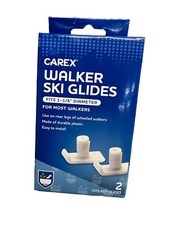 Carex Walker Glides - Universal Walker Skis Glides - Skis for Walkers 2ct
